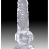 King Cock 4in Dildo w/Balls Clear, Pipedream