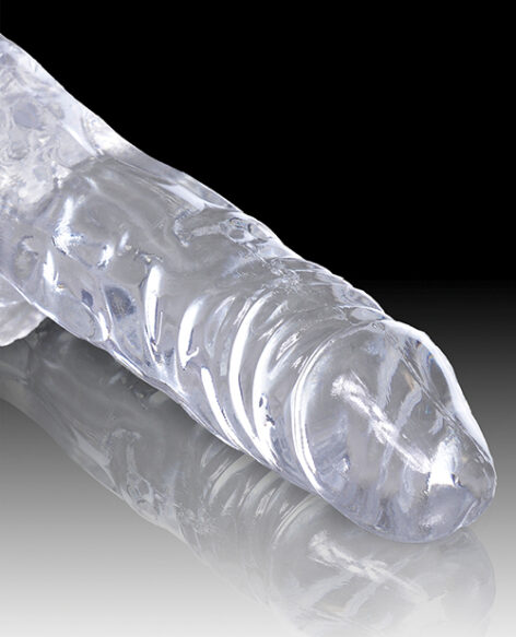 King Cock 4in Dildo w/Balls Clear, Pipedream