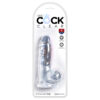 King Cock 5 Inch Dildo w/Balls Clear