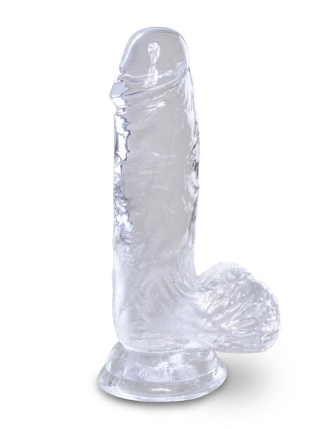 King Cock 5in Dildo w/Balls Clear, Pipedream