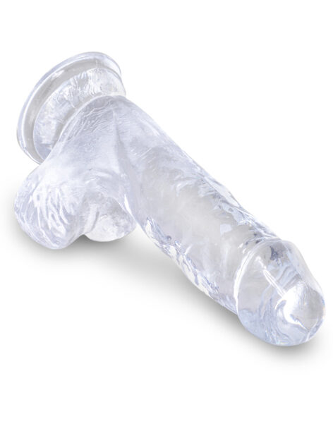 King Cock 5in Dildo w/Balls Clear, Pipedream