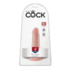 King Cock 5in Dildo w/Suction Cup Beige, Pipedream