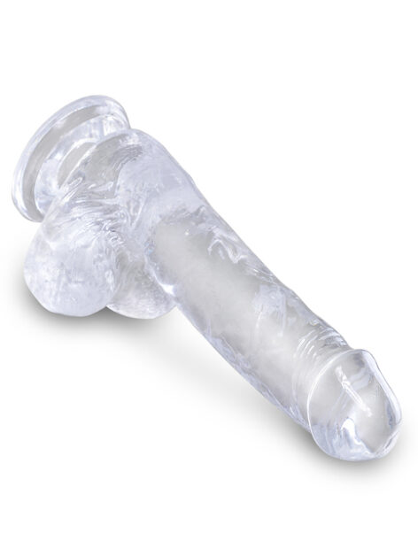 King Cock 6in Dildo w/Balls Clear, Pipedream