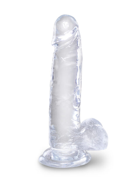 King Cock 7 Inch Dildo w/Balls Clear