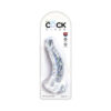 King Cock 7.5in Dildo w/Balls Clear Curved, Pipedream