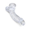 King Cock 7.5in Dildo w/Balls Clear Curved, Pipedream