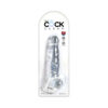 King Cock 8in Dildo w/Balls Clear, Pipedream