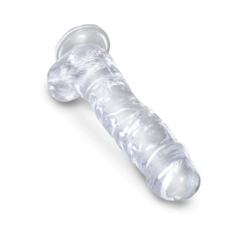 King Cock 8in Dildo w/Balls Clear, Pipedream