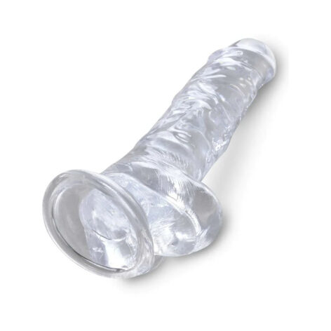 King Cock 8in Dildo w/Balls Clear, Pipedream