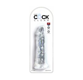King Cock 8in Dildo w/Suction Cup Clear, Pipedream