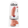 King Cock 9in Dildo w/Balls Beige, Pipedream