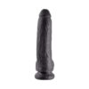 King Cock 9in Dildo w/Balls Black, Pipedream