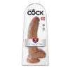 King Cock 9in Dildo w/Balls Tan, Pipedream