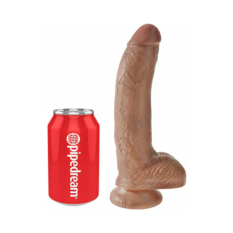 King Cock 9in Dildo w/Balls Tan, Pipedream