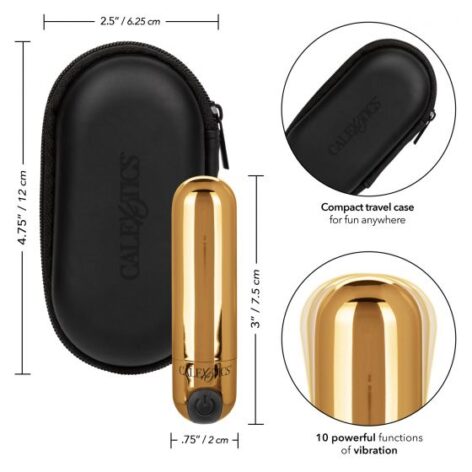 Rechargeable Hideaway Bullet Vibrator Gold