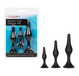 Silicone Anal Starter Kit 3pc Black, CalExotics