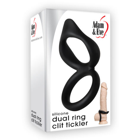 Dual Ring Clit Tickler Silicone, Adam & Eve