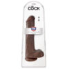 King Cock 13 Inch Dildo w/Balls Brown