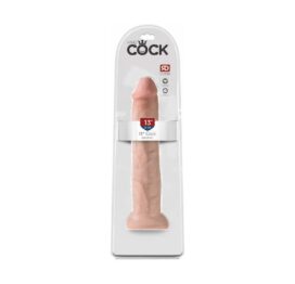 King Cock 13in Dildo w/Suction Cup Beige, Pipedream