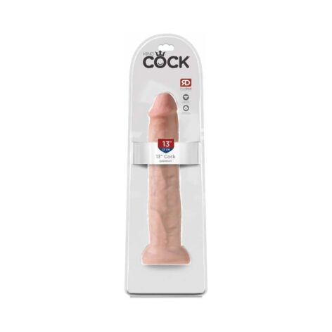King Cock 13in Dildo w/Suction Cup Beige, Pipedream