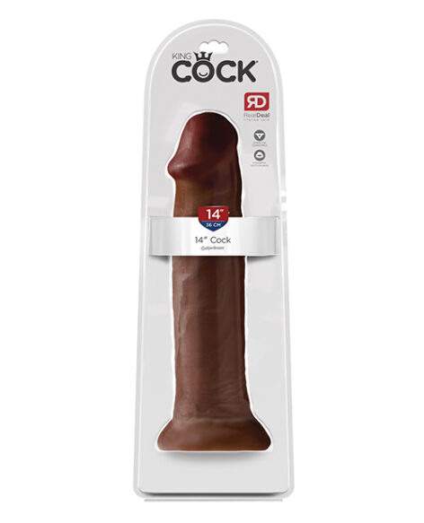 King Cock 14 Inch Dildo Brown