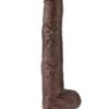 King Cock 14 Inch Dildo w/Balls Brown