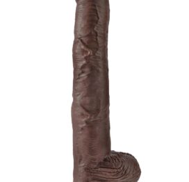 King Cock 14 Inch Dildo w/Balls Brown King Cock 14 Inch Dildo w/Balls Brown