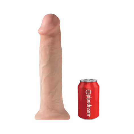 King Cock 14in Dildo w/Suction Cup Beige, Pipedream