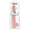 King Cock 15 Inch Dildo w/Balls Beige Flesh