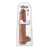 King Cock 15in Dildo w/Balls Tan, Pipedream