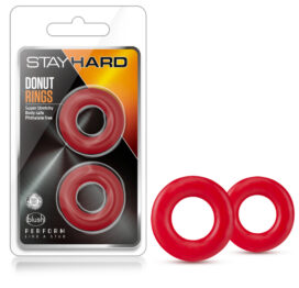 Stay Hard Donut Rings 2 Pack Red