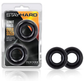 Stay Hard Donut Rings Oversized 2 Pack Black