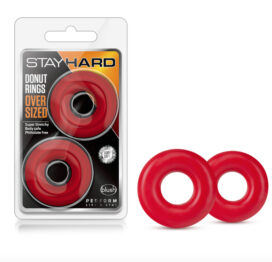 Stay Hard Donut Rings Oversized 2 Pack Red