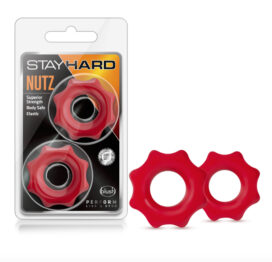 Stay Hard Nutz Cock Rings 2 Pack Red