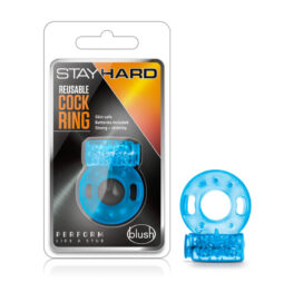 Stay Hard Reusable Vibrating Cock Ring Blue, Blush