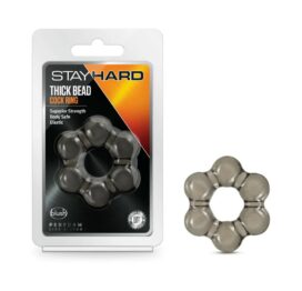 Stay Hard Thick Bead Cock Ring Black, Blush