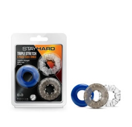 Stay Hard Triple Stretch Cock Rings 3 Pack