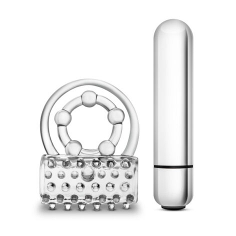 Stay Hard Vibrating Super Clitifier Cock Ring Clear, Blush