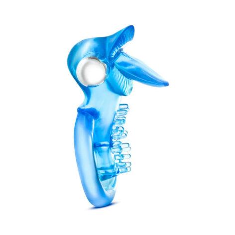 Stay Hard Vibrating Tongue Ring Blue, Blush
