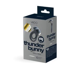 VeDO Thunder Bunny Dual Cockring Vibrating Black Pearl
