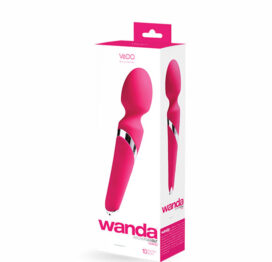 VeDO Wanda Rechargeable Wand Vibe Foxy Pink