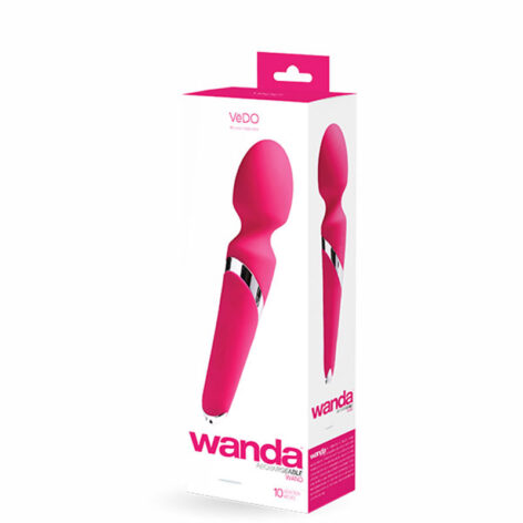 VeDO Wanda Rechargeable Wand Vibe Foxy Pink