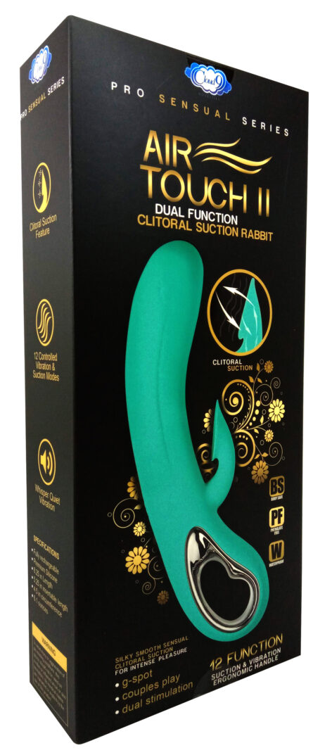 Air Touch 2 Clitoral Suction Rabbit Vibrator Teal