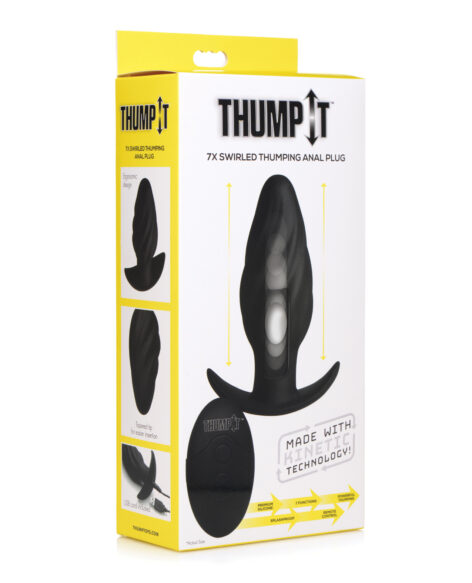 Thump It 7X Swirled Thumping Silicone Anal Plug