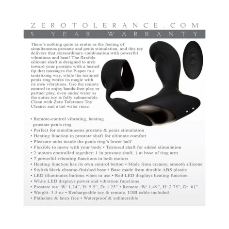 Zero Tolerance Strapped & Tapped Prostate Massager, Evolved