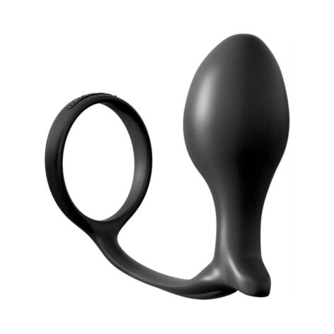 AssGasm Cockring Advanced Plug Large Black, Pipedream