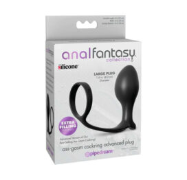 AssGasm Cockring Advanced Plug Large Black, Pipedream