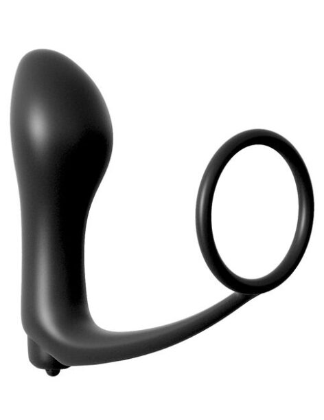 AssGasm Cockring Vibrating Plug Black, Pipedream