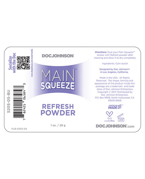 Main Squeeze Refresh Powder 1oz, Doc Johnson