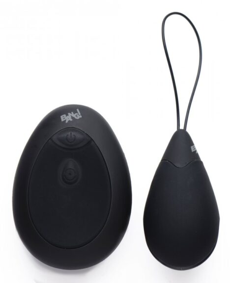 Bang! 10X Vibrating Silicone Egg w/Remote Black